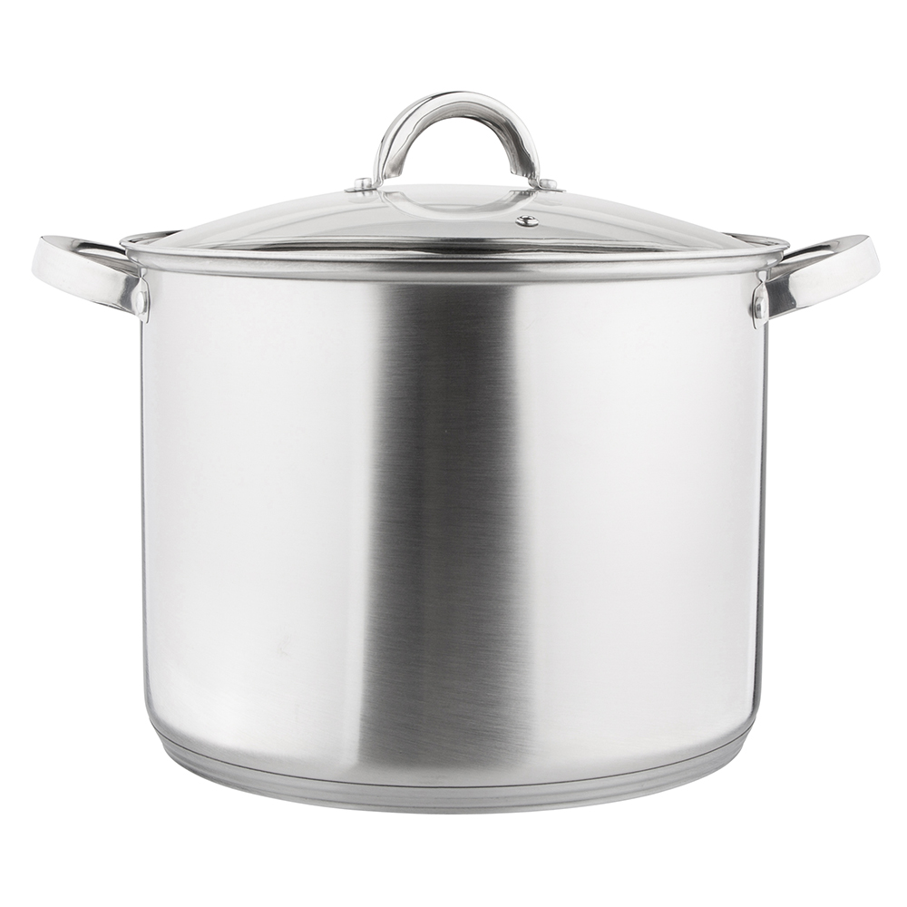 Fabio stainless steel stock pot 28cm 12,5 l. with lid