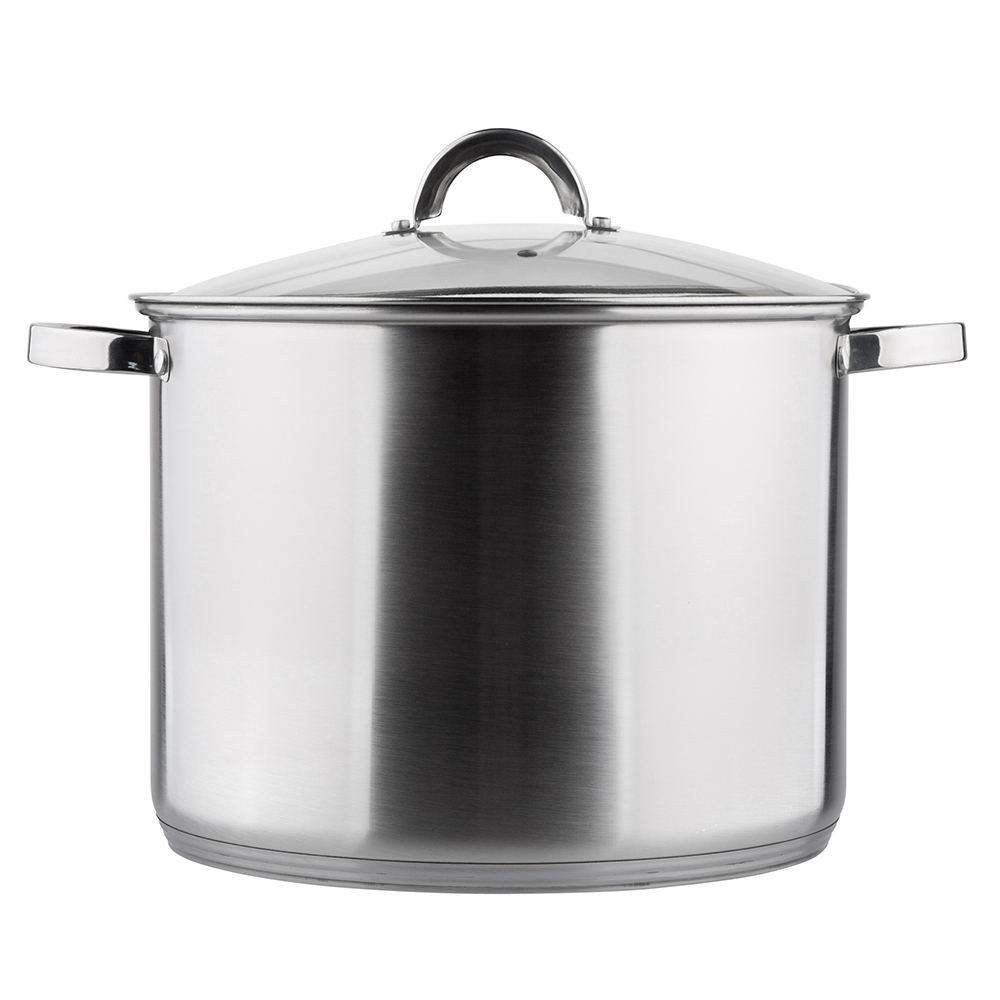 Fabio stainless steel stock pot 30cm 15,0 l. with lid