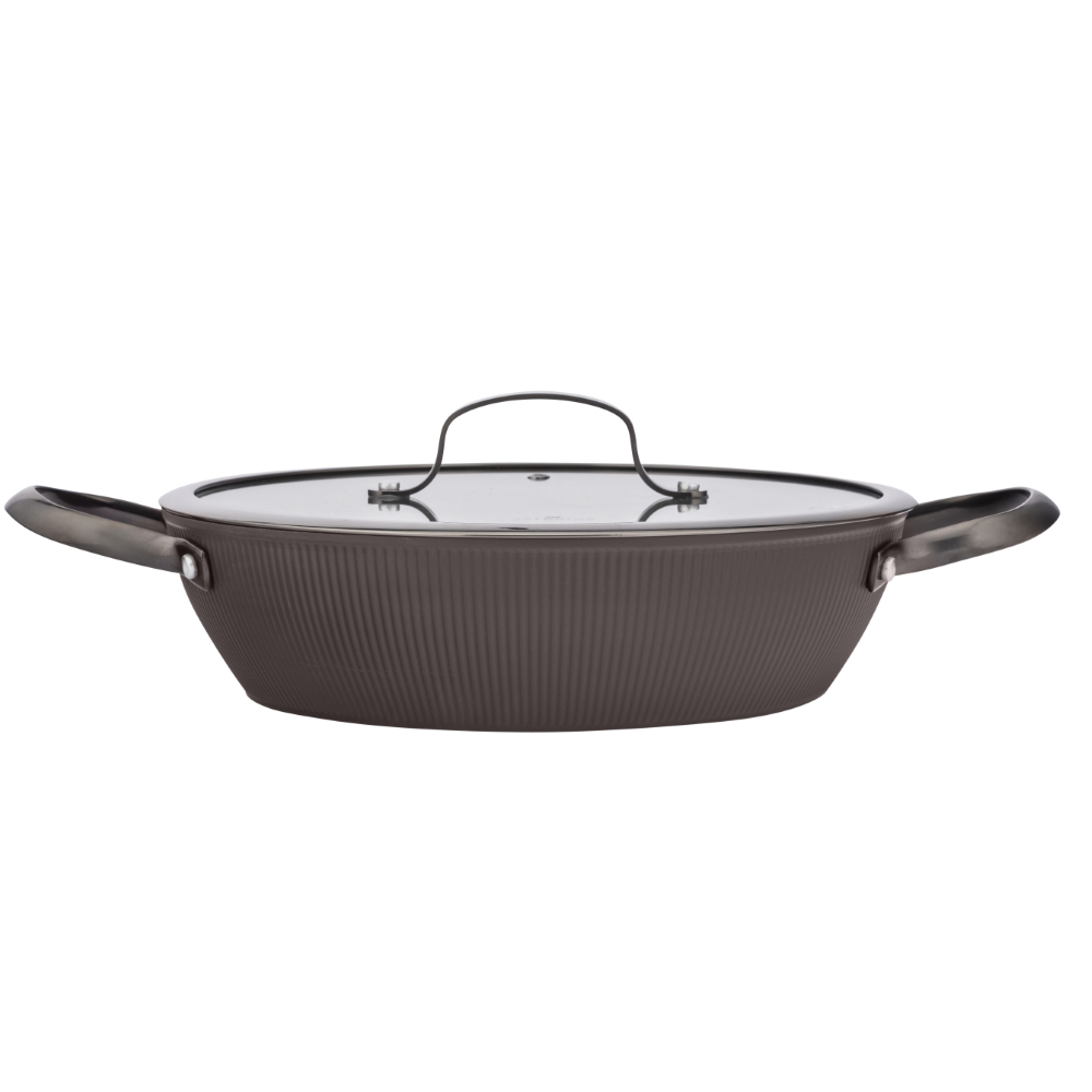 VALDINOX STRIPES RONDEL 28CM 3,2L. Z POKRYWĄ SZKLANĄ