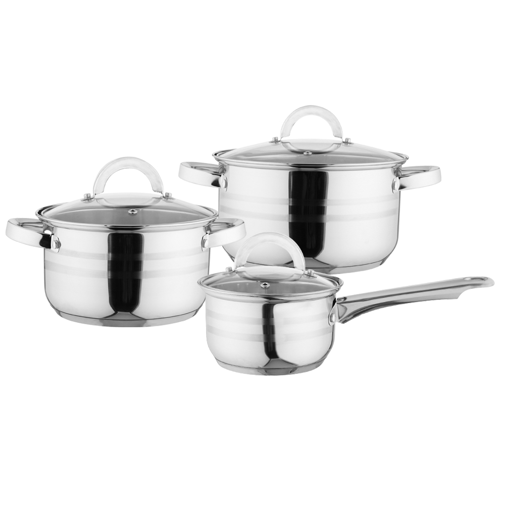 Remo 6pcs stainless steel cookware set