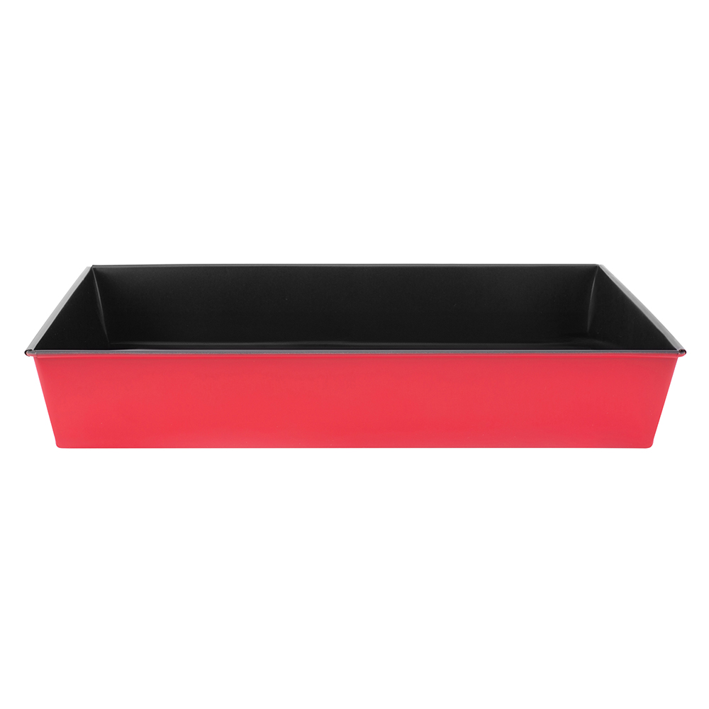 Rectangle cake pan 36 x24,5 x h6cm red/black