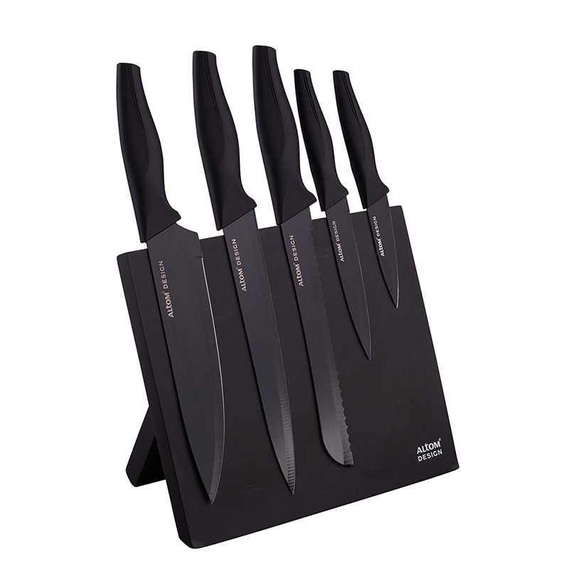 5pcs set knife with magnetic block