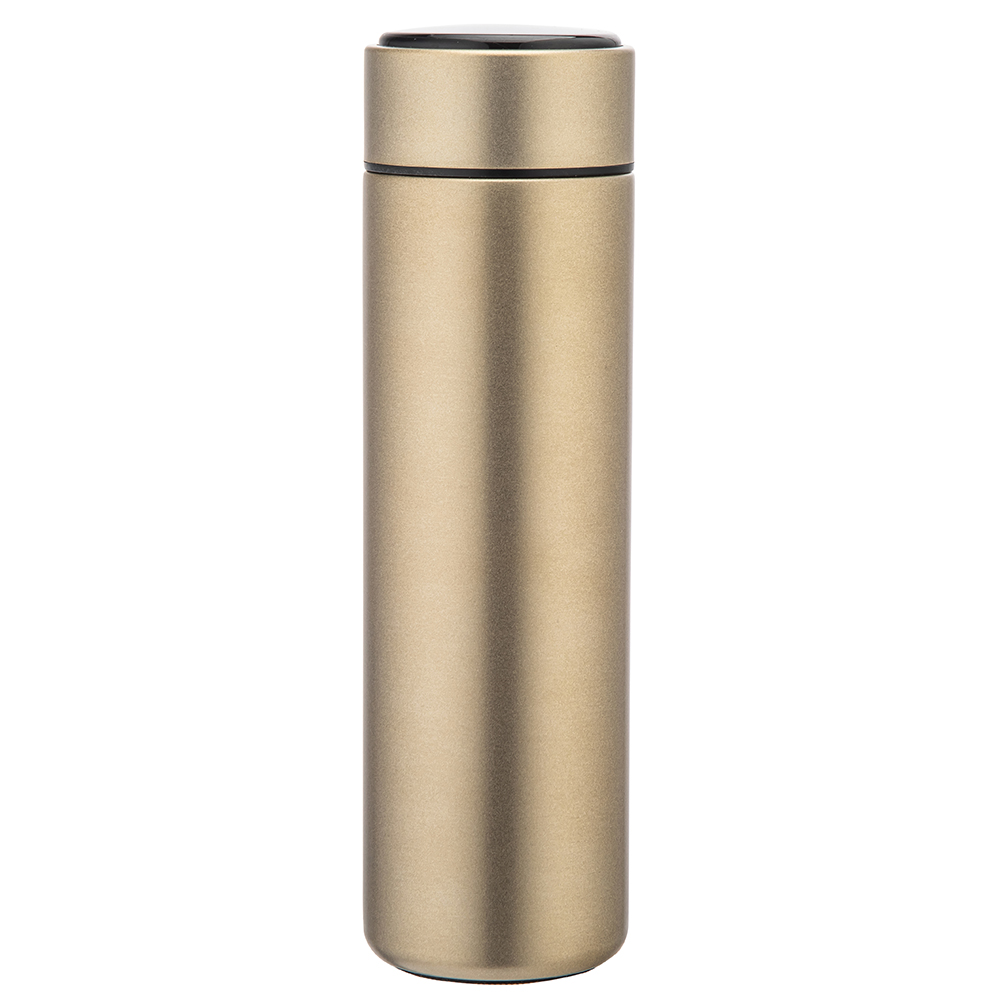 Gold vacuum flask with replaceable battery 500 ml