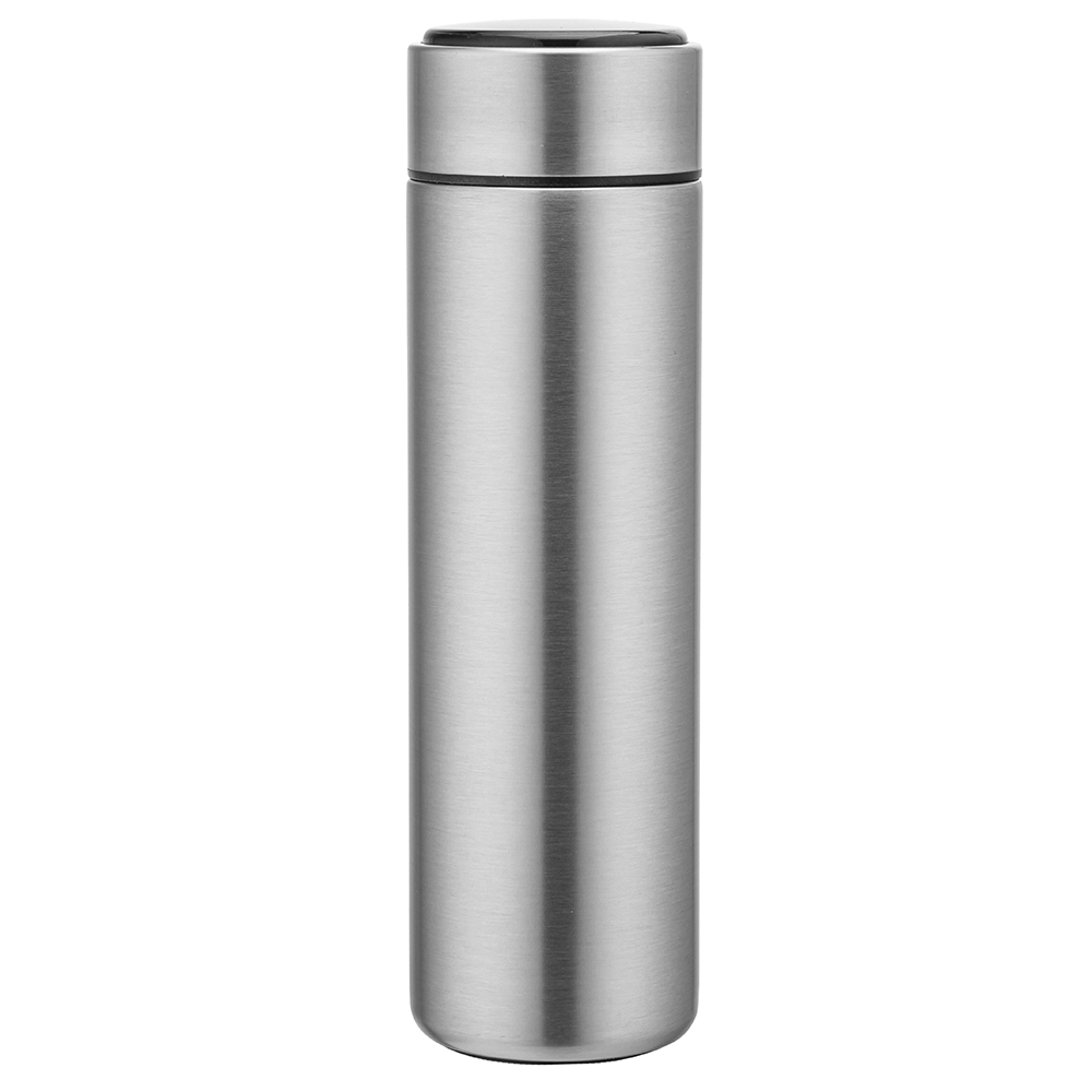Silver vacuum flask with replaceable battery 500 ml