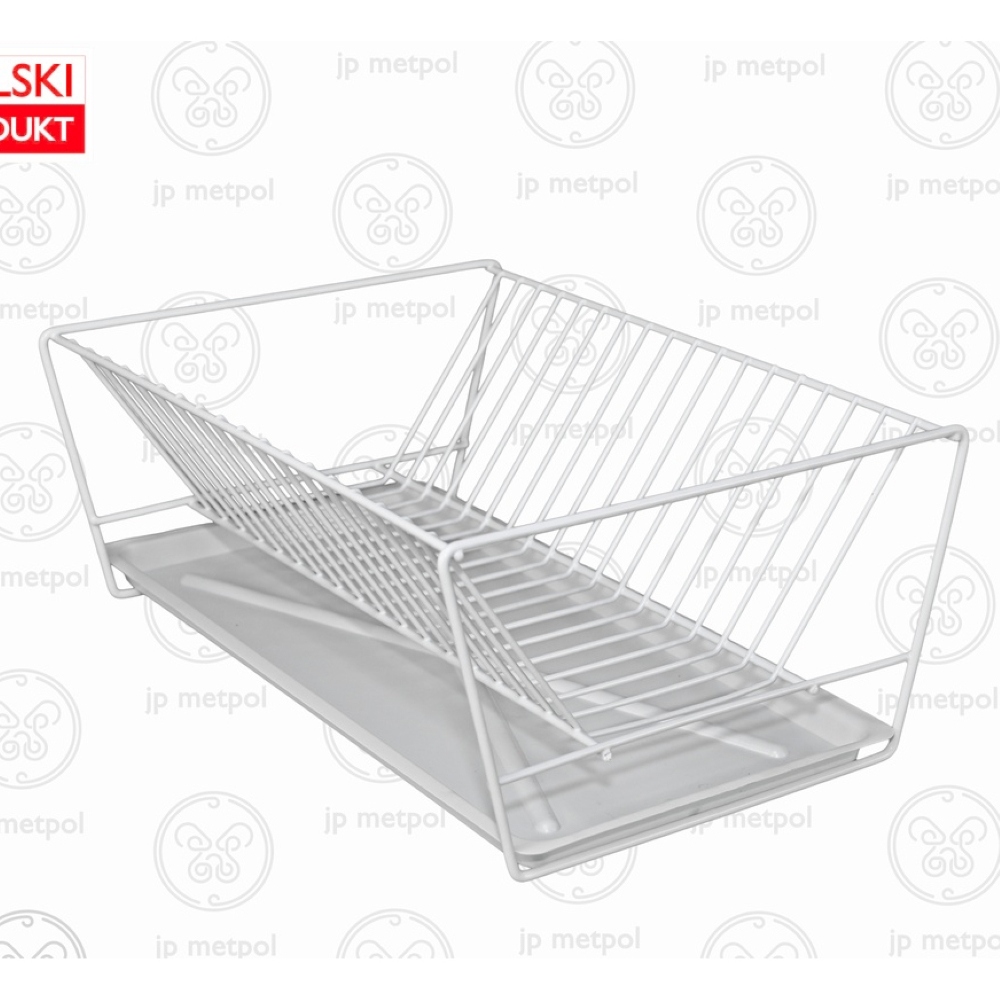 SUSZARKA DO NACZYŃ KEMPINGOWA 40x28 BIAŁA  Z TACKĄ