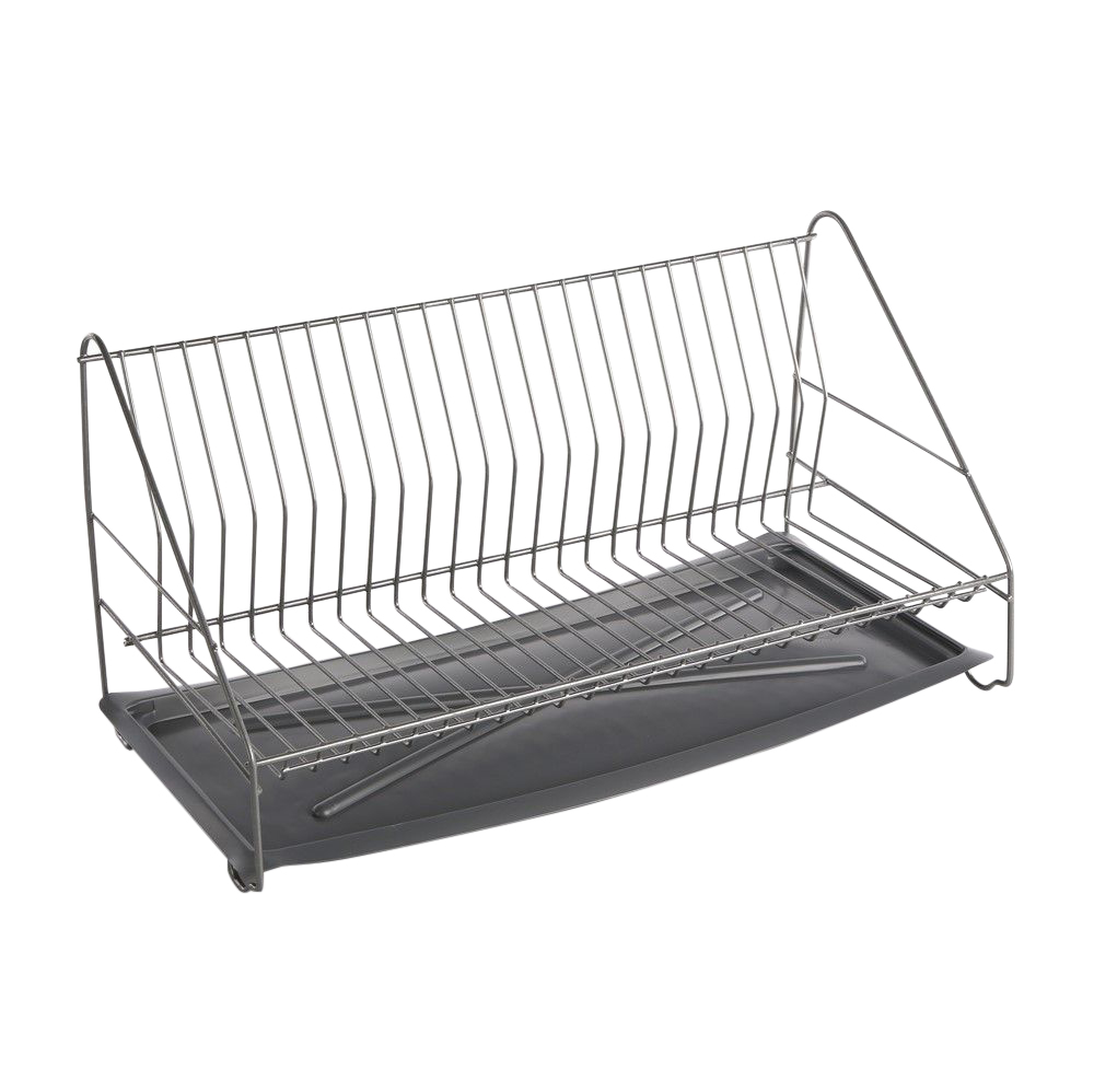 1 tier silver dish dryer 50 cm with a tray