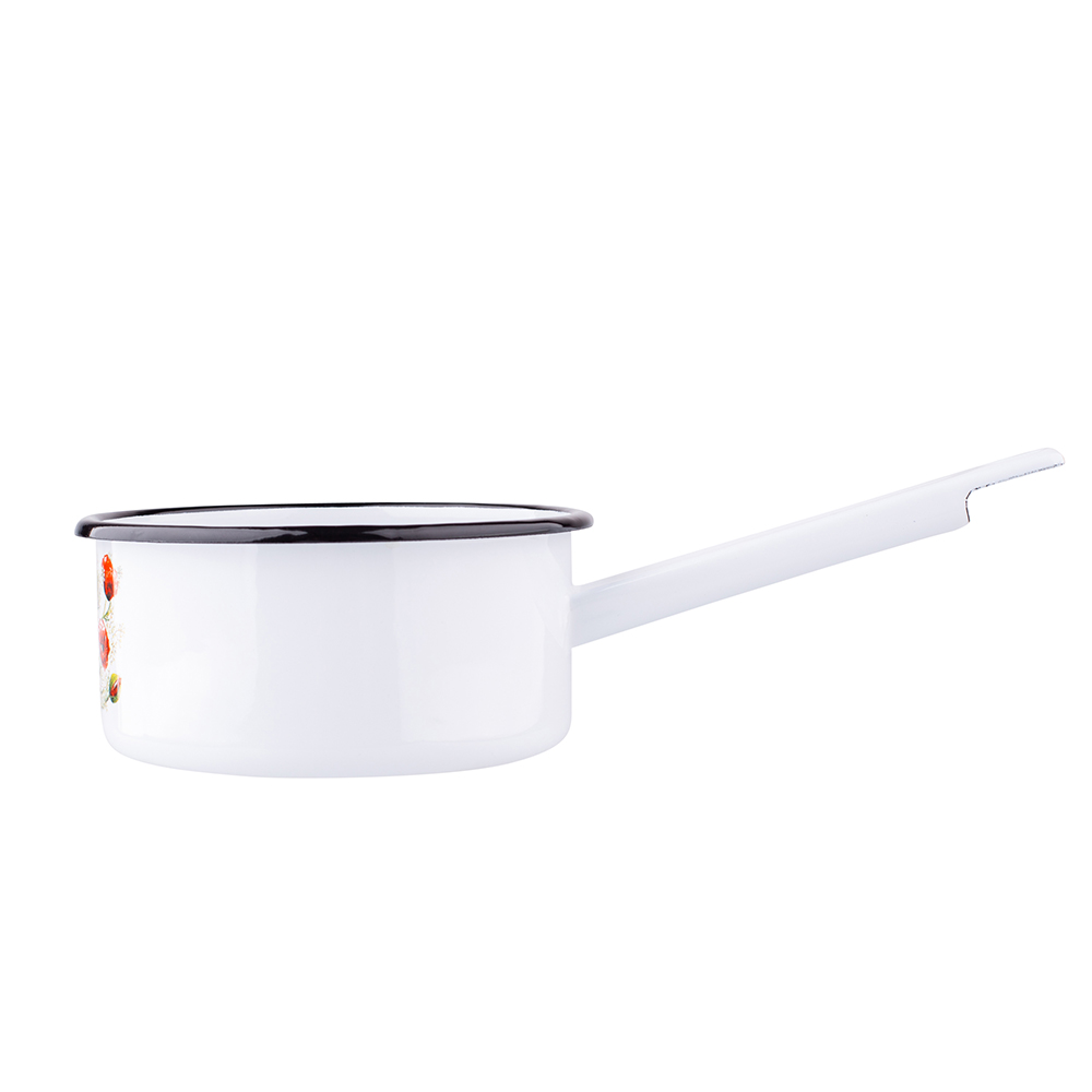 Maki enamel saucepan with long handle 14 cm 1 L