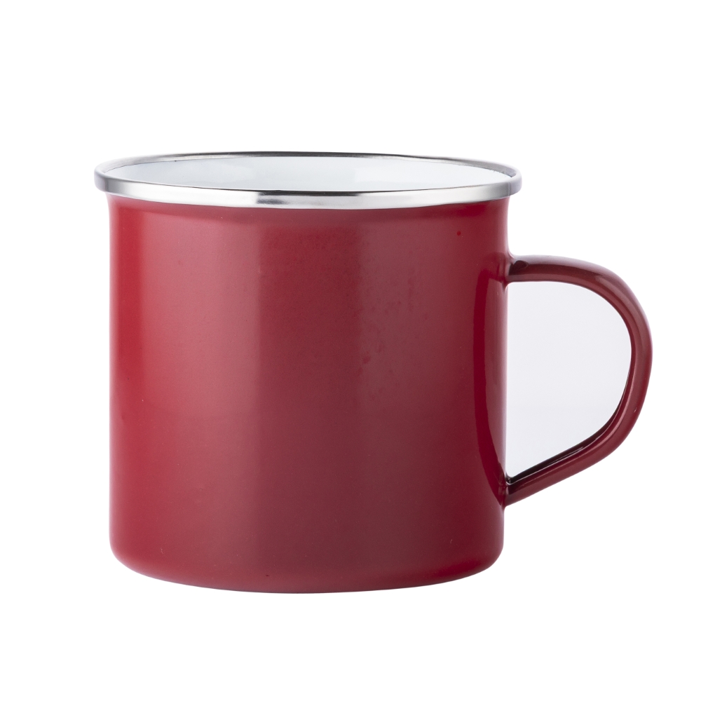 KUBEK EMALIOWANY 9CM 500ML MERLOT