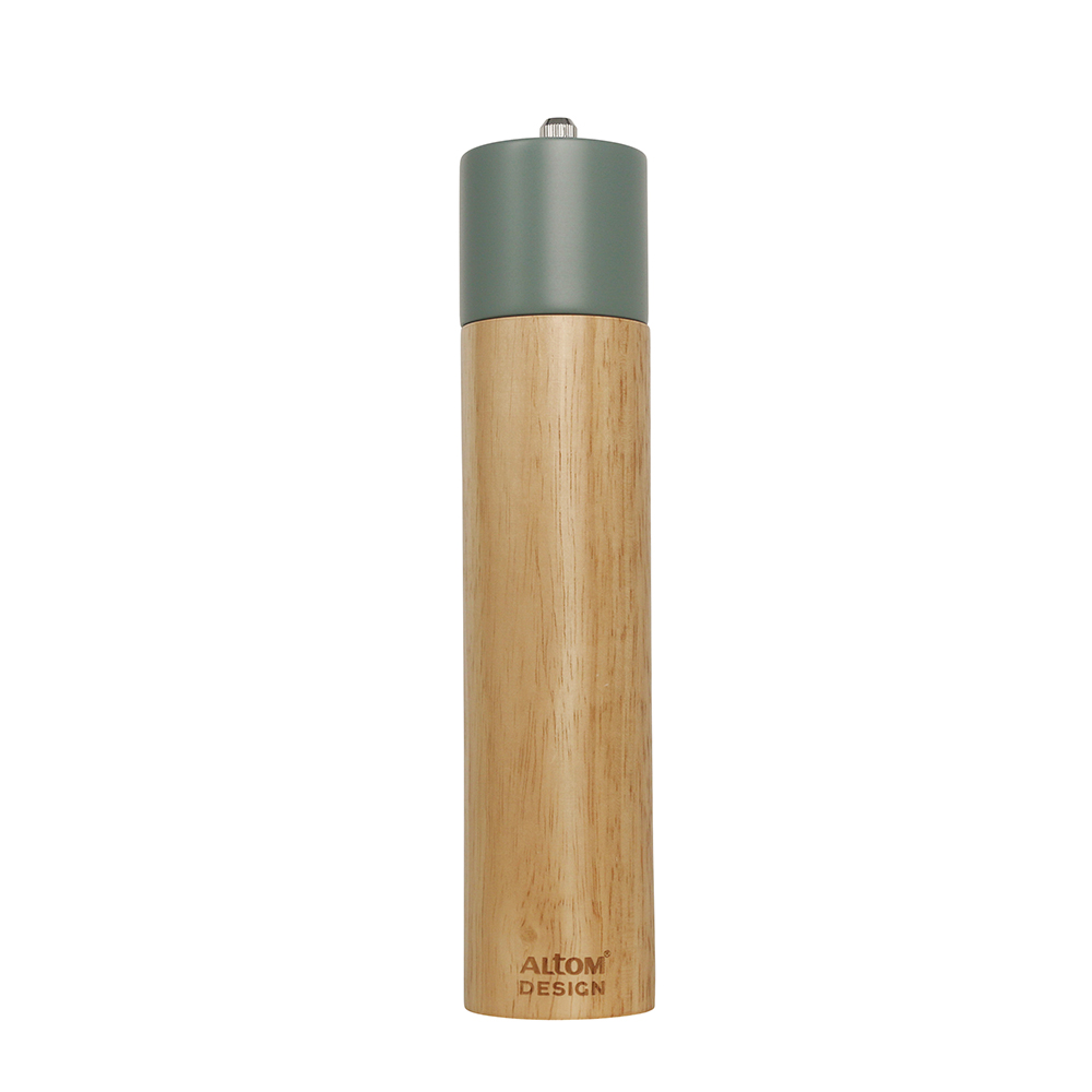 Green wooden pepper mill 5,5x26,5 cm