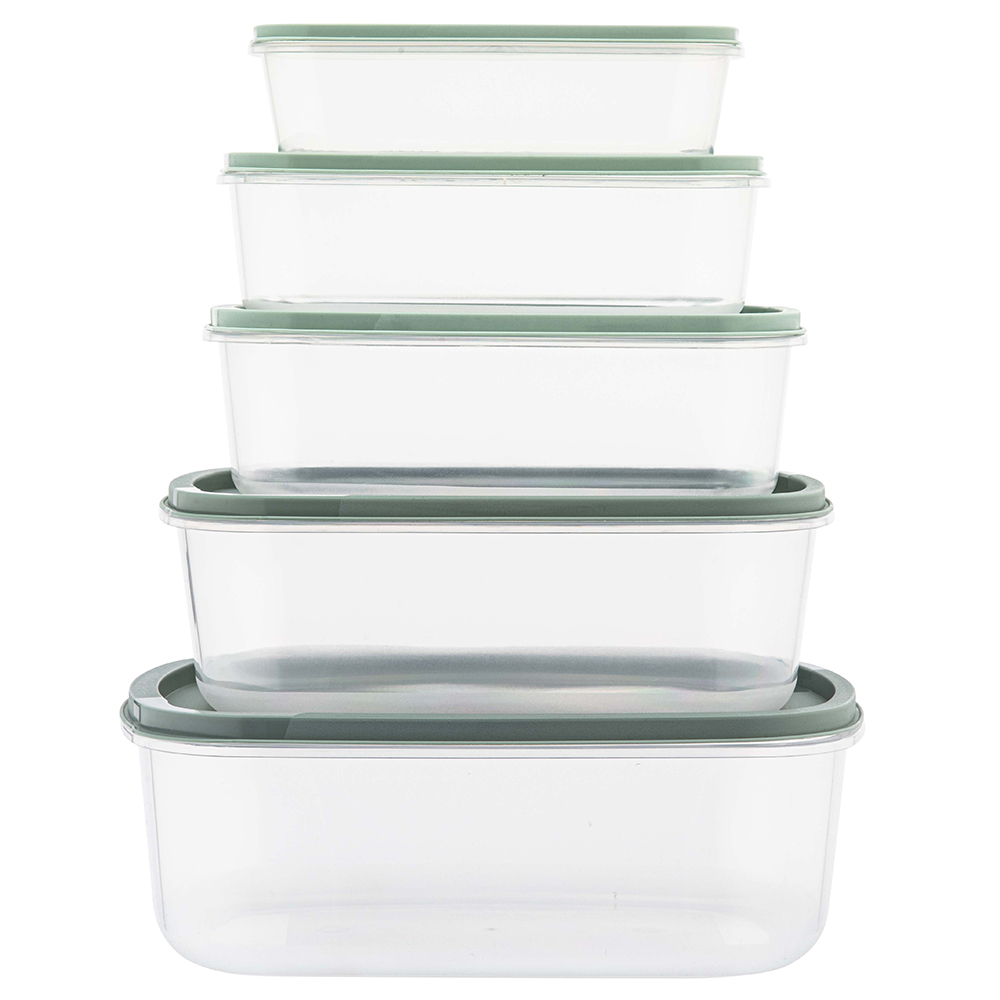 Set of 5 rectangular food container