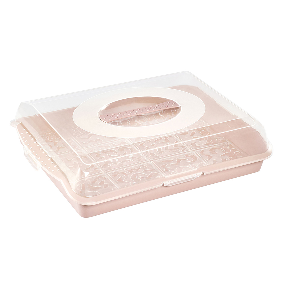 Cake container party-butler 45x35x11 cm nordic pink