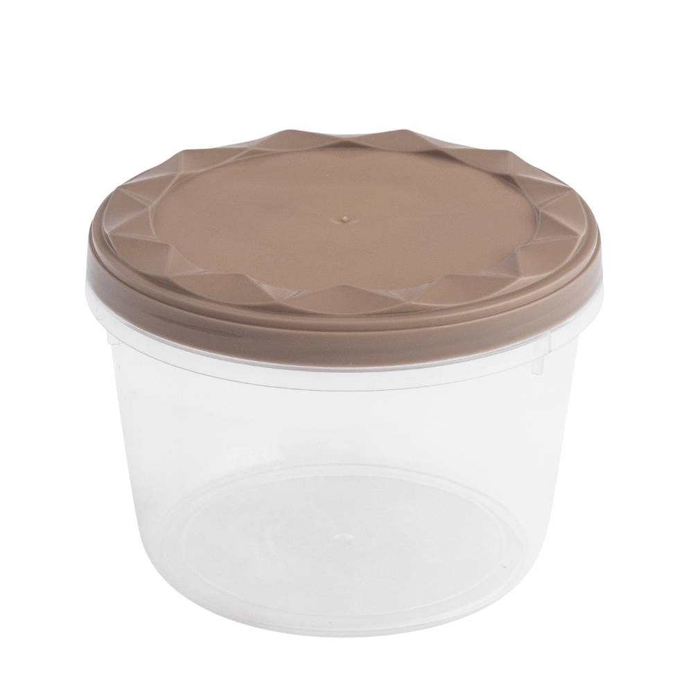 POJEMNIK Z  ZAKRĘCANĄ POKRYWĄ 0,6L TAUPE
