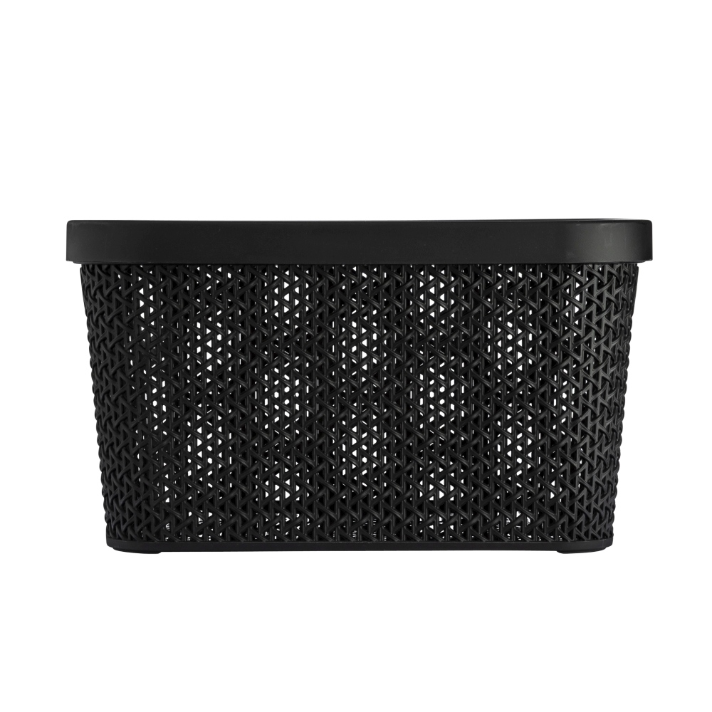 KOSZYK Z POK.25,5X21X14CM 5,5L CZARNY