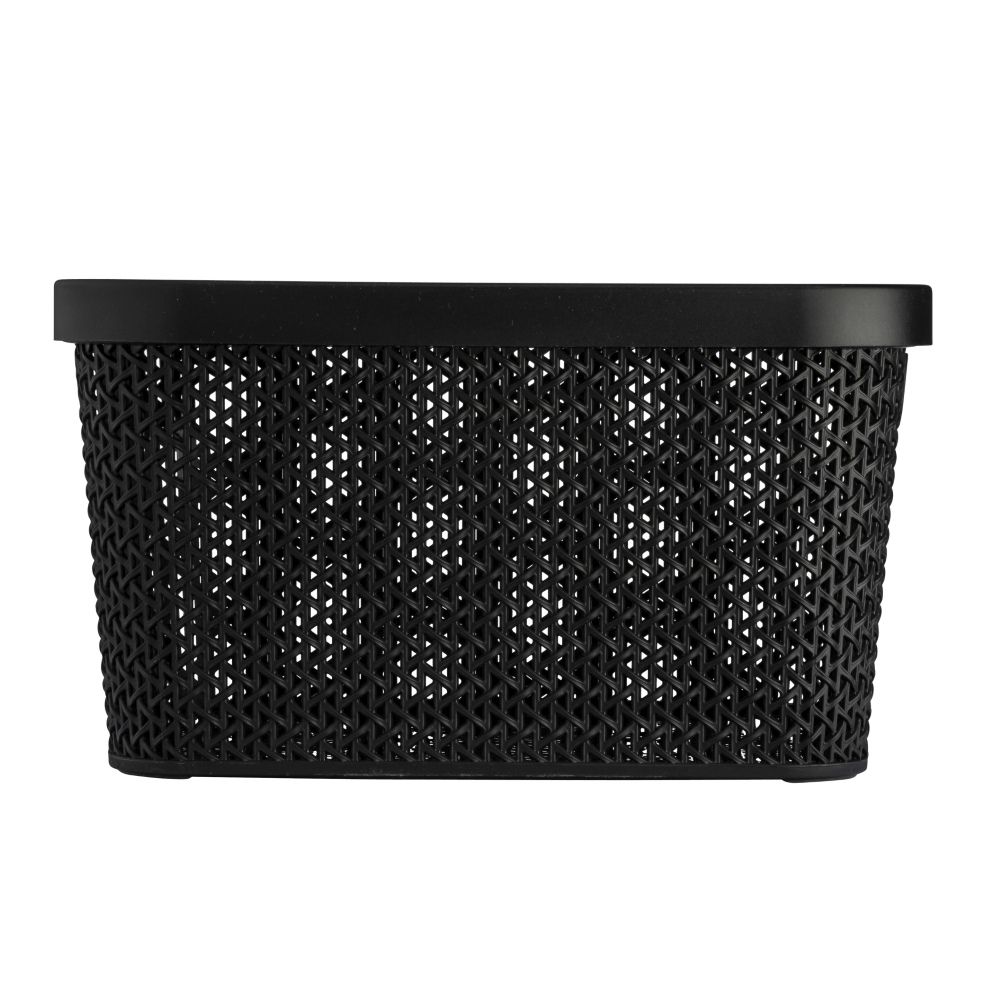 KOSZYK Z POK.27,5X22,5X15CM 7L CZARNY
