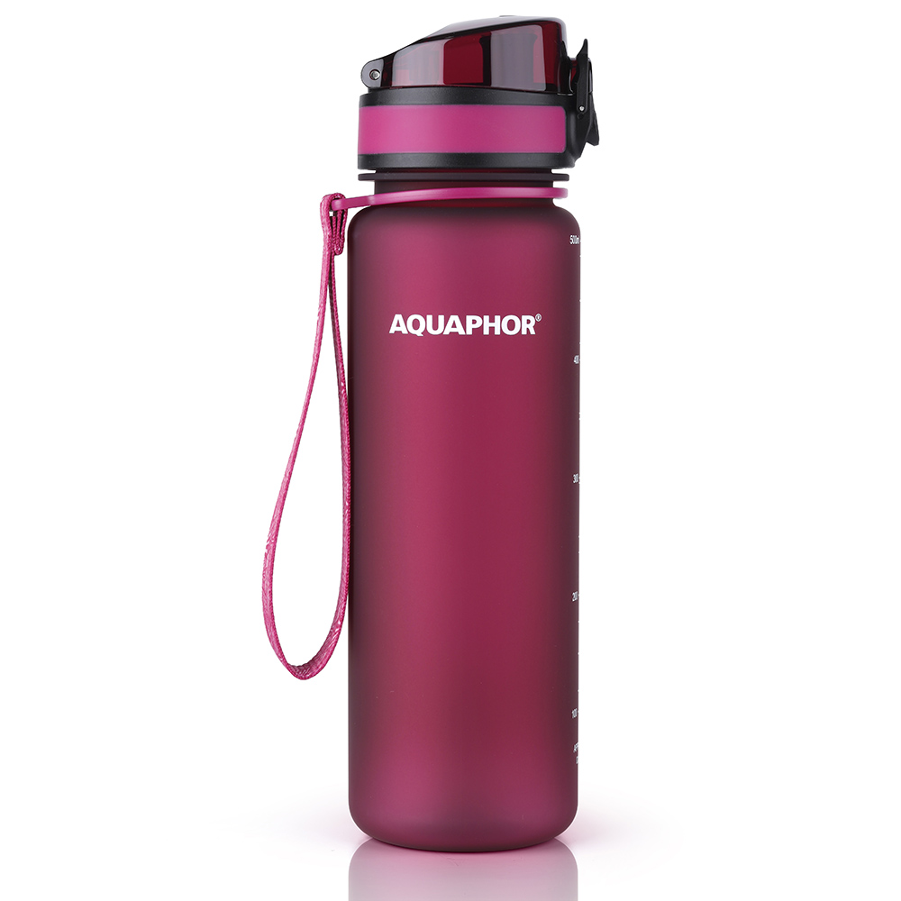 Aquaphor City filter bottle, burgund color