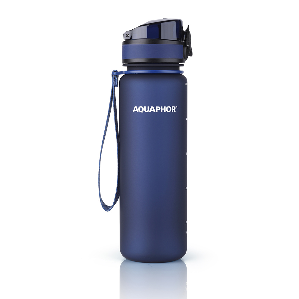 Aquaphor City filter bottle, navy blue color