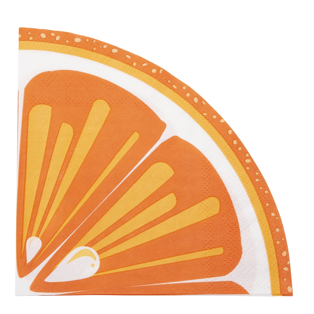 TROPICANA KPL. 20 SERWETEK PAPIEROWYCH SKŁADANYCH ŚR. 32 CM DEK. POMARAŃCZA