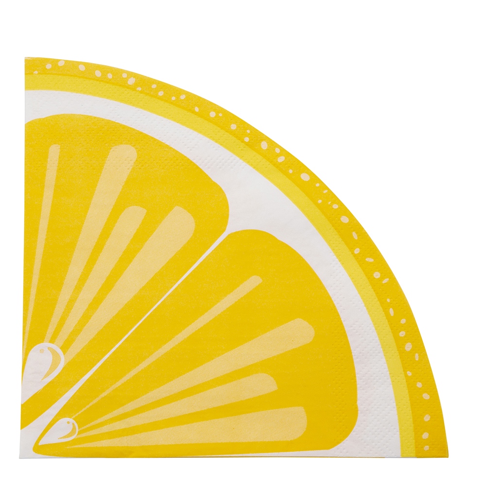 TROPICANA KPL. 20 SERWETEK PAPIEROWYCH SKŁADANYCH ŚR. 32 CM DEK. CYTRYNA