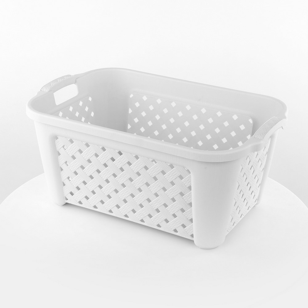 Arianna rectangular basket 58x38,2x26cm 35l white