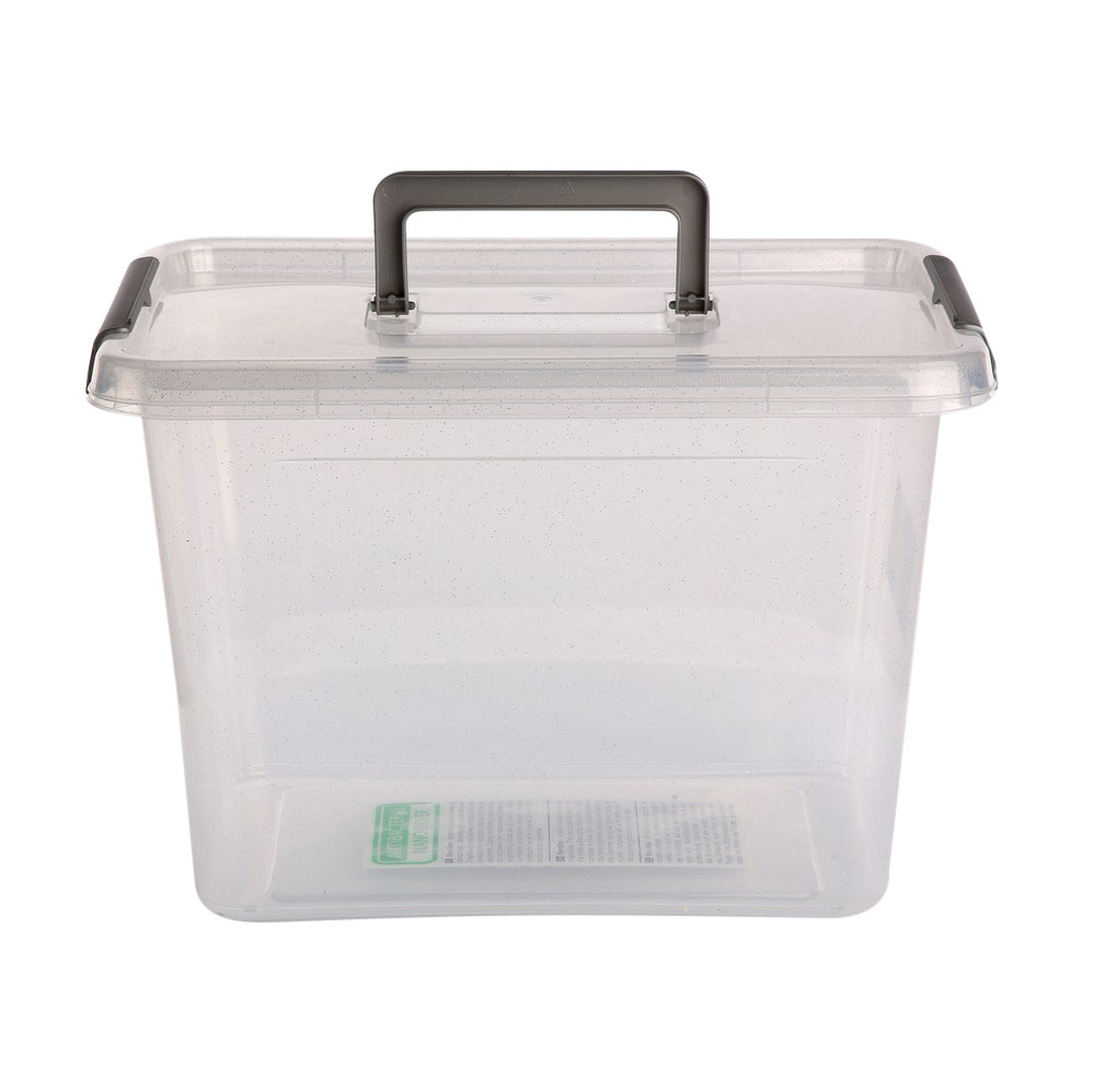 ANTIBACTERIAL storage container with lid and a handle 39x29x26cm 19L