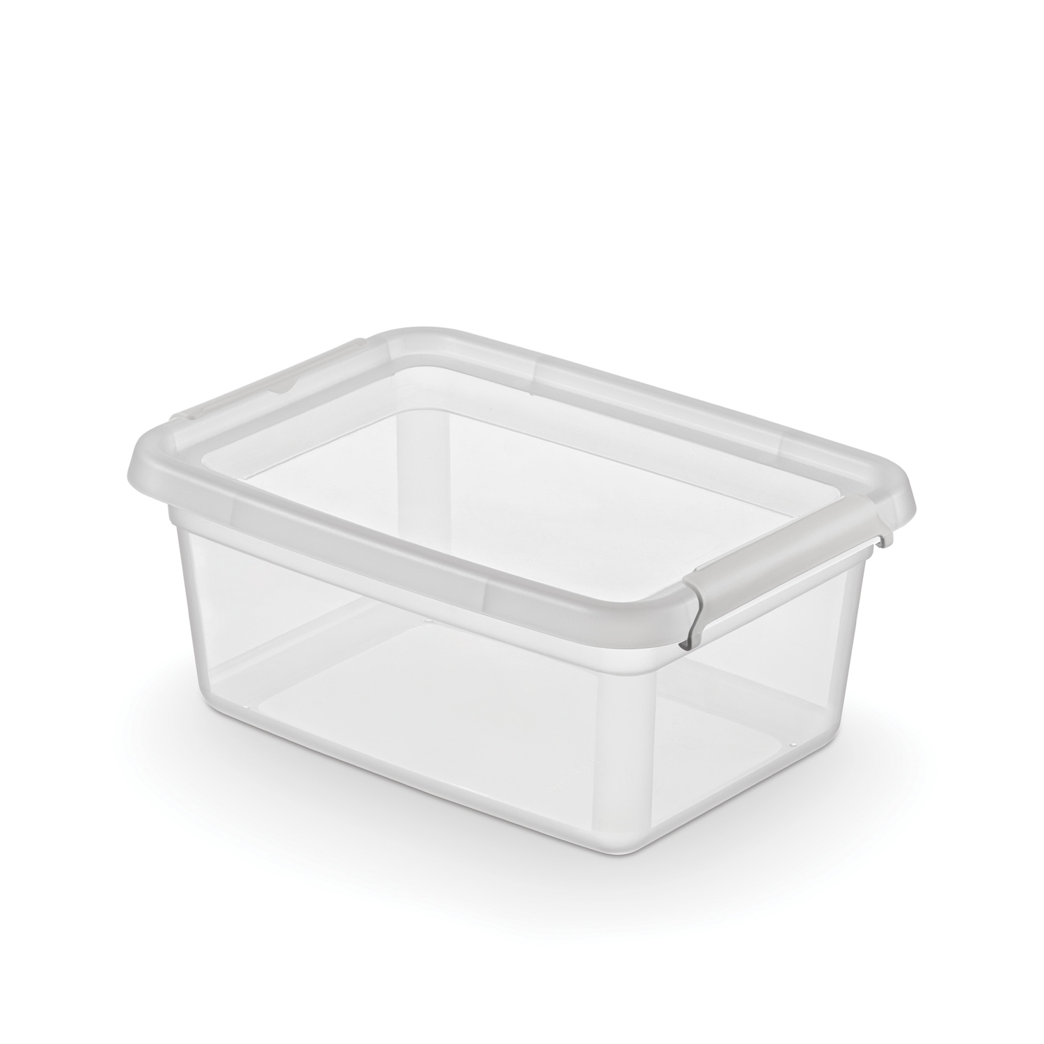 Basestore container with lid and clips, 28x19x13 cm, 4.5L