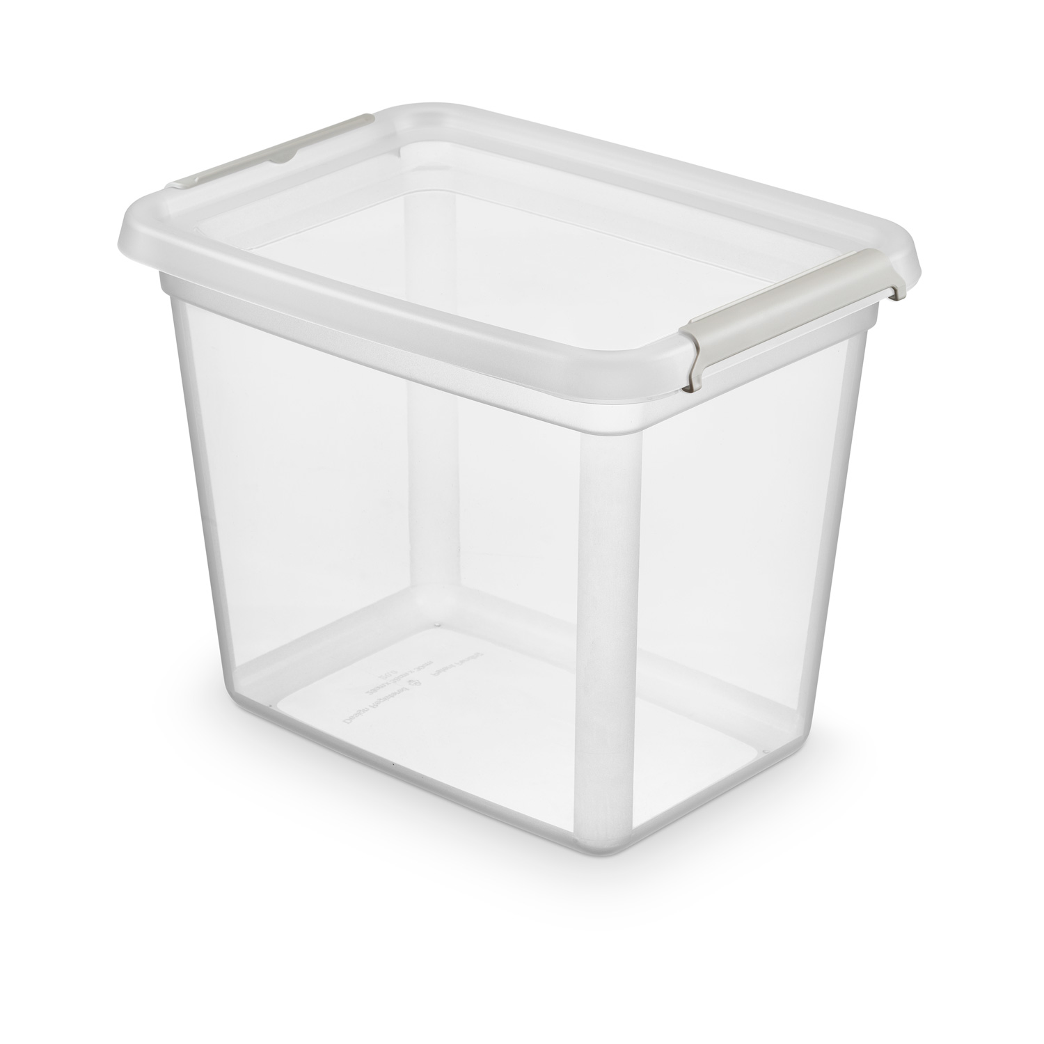 Basestore container with lid and clips, 38x28x30 cm, 20L