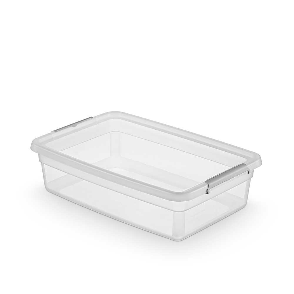 Basestore container with lid and clips 58x39x16 cm 29 L