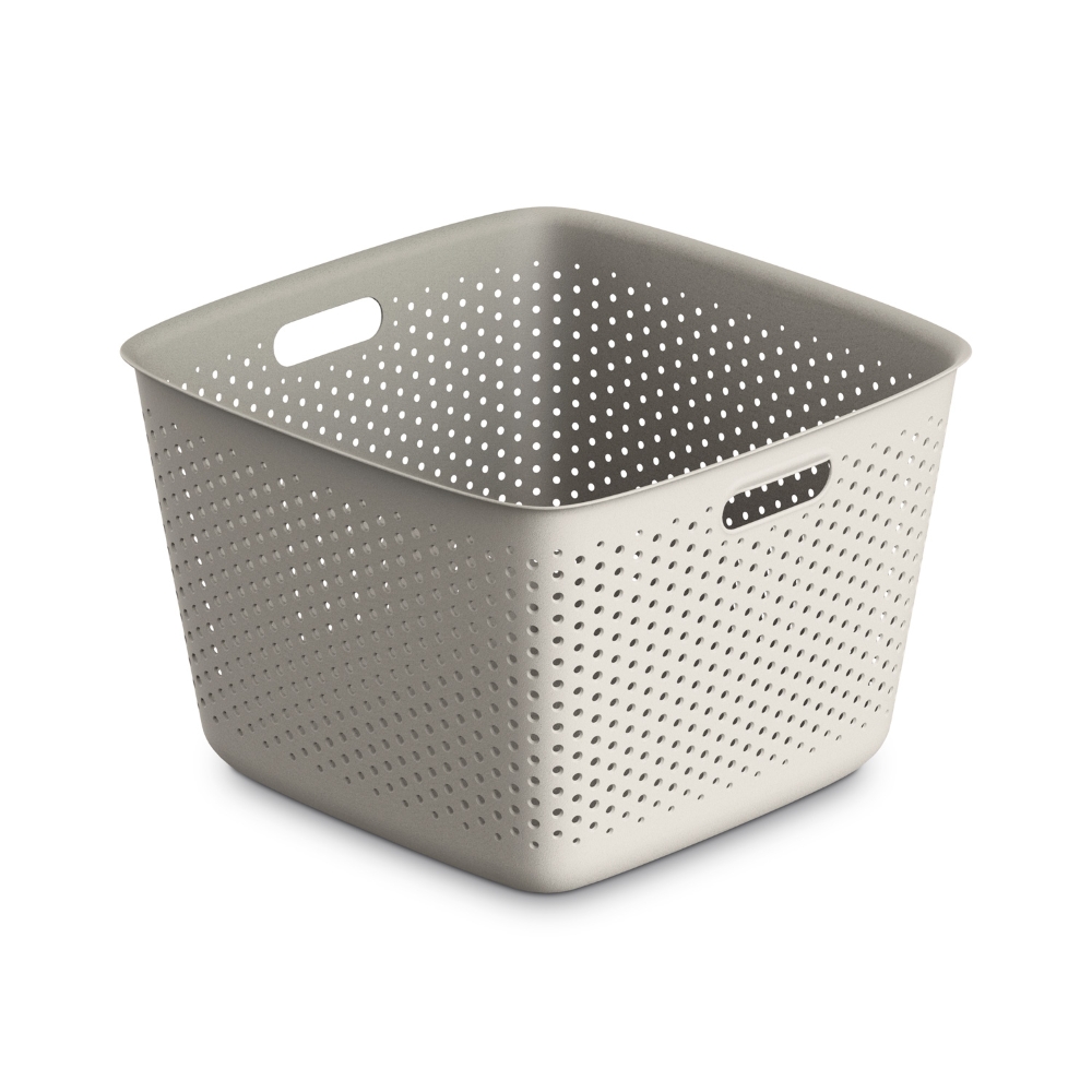 OPENSTORE POJEMNIK 39X39X26,5 CM 28,5L BEŻOWY (5620)