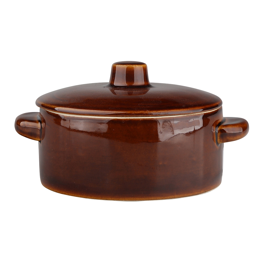 Straight lard pot 1l with lid