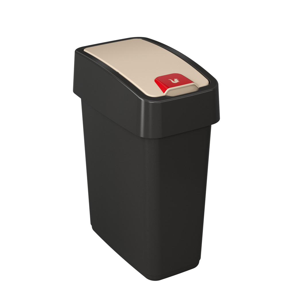 Magne waste bin with flip lid