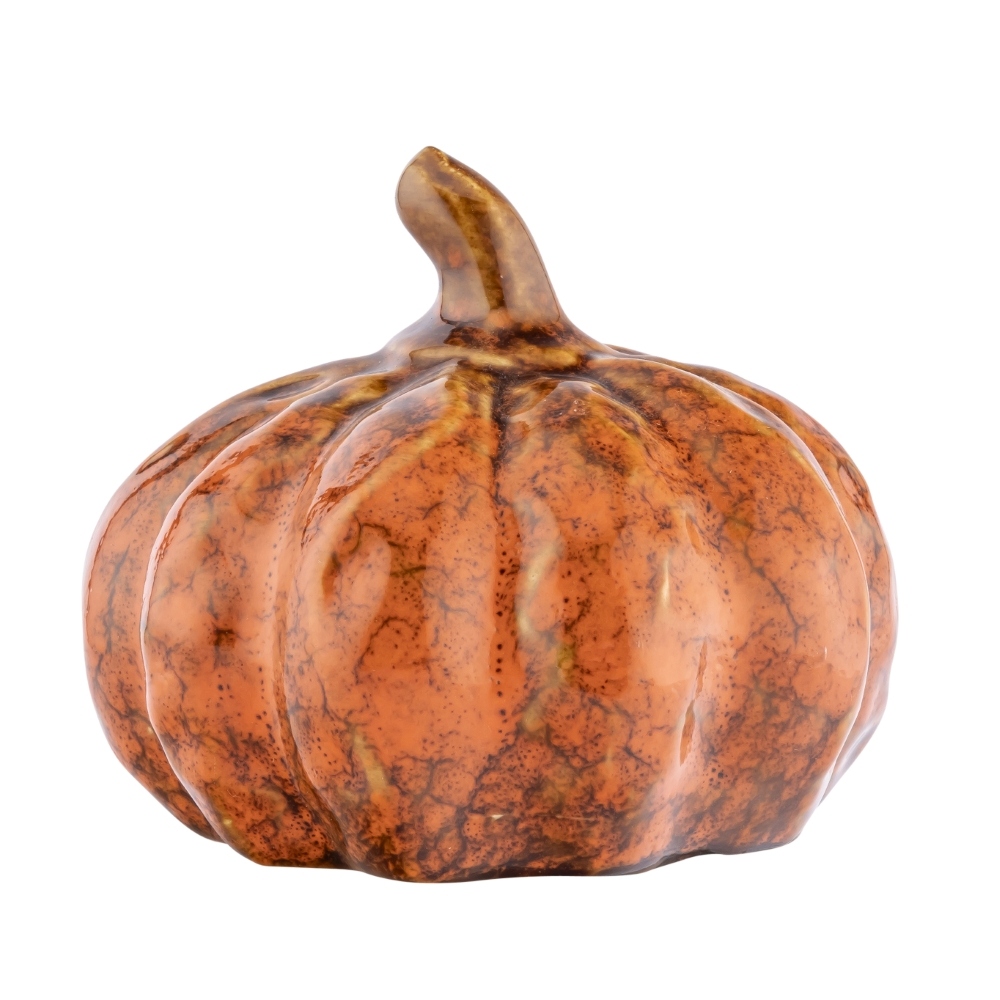 FIGURKA PORCELANOWA DYNIA SZKLIWO REAKTYWNE 9,5X9,5X8 CM POMARAŃCZOWA