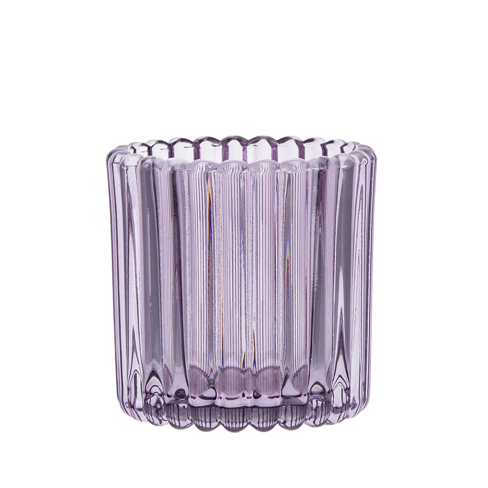 Glass candle holder 8,5x8,5x9 cm