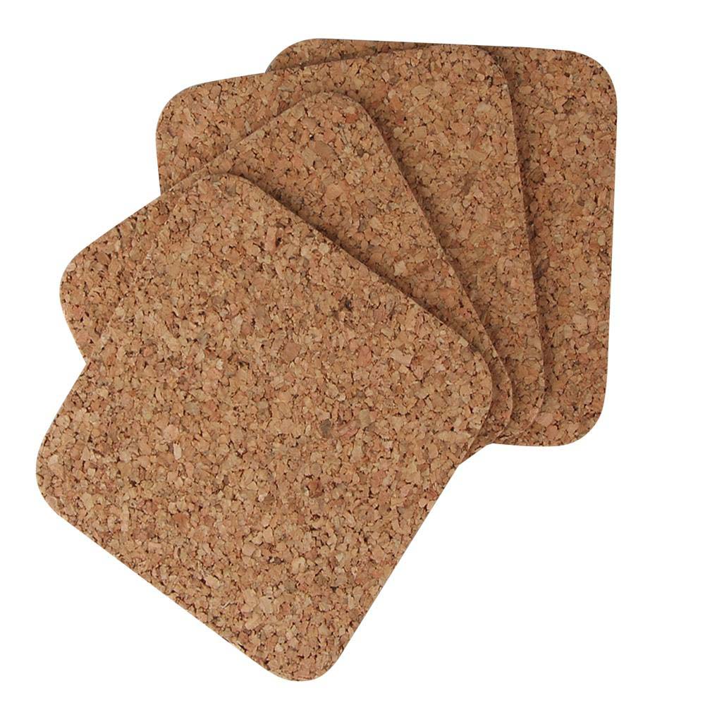 cpl. 4 square washers 20x20cm made of natural cork