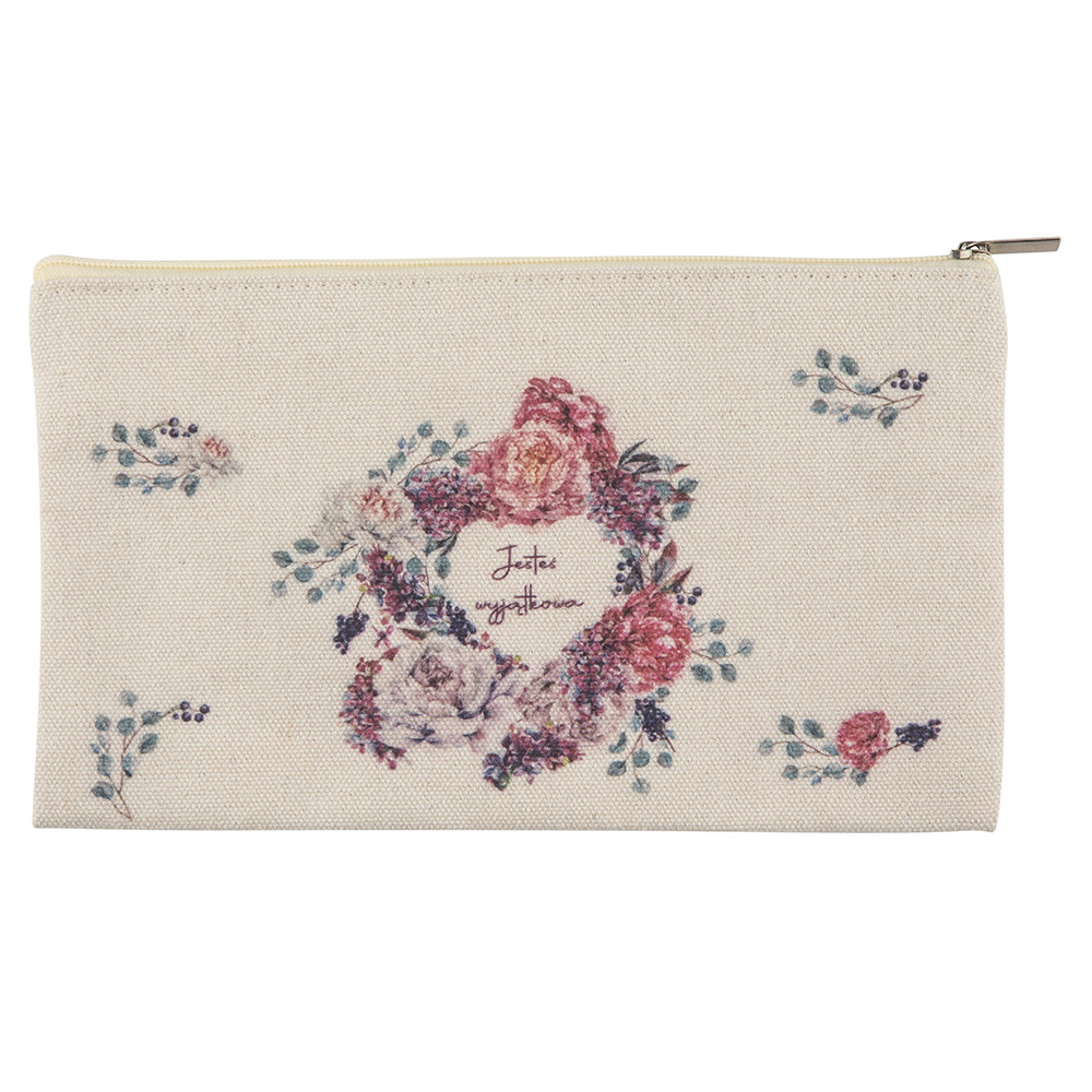 Lilac blossom make up bag with lining 12x20 cm dec. Jesteś wyjątkowa