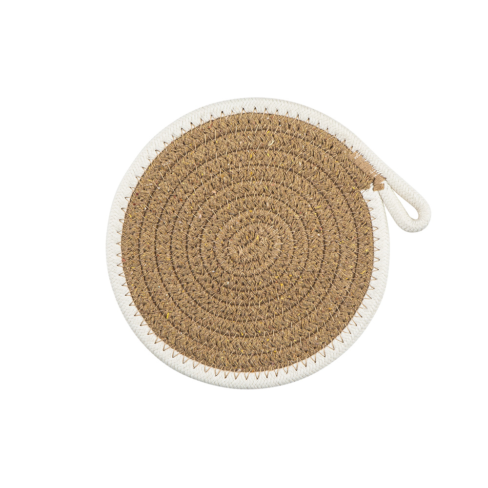 Natural cotton rope pot coaster 17x19 cm